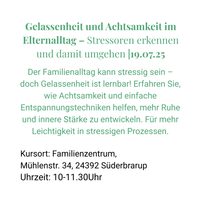 Vortrag im Projekt "Fit für Familie"