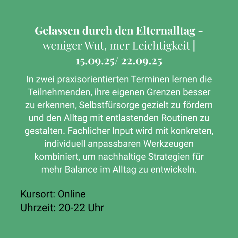 Vortrag im Projekt "Fit für Familie"